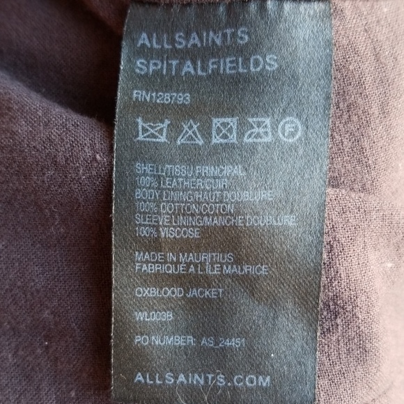 ALL SAINTS Co. Leather Jacket. - Picture 5 of 6